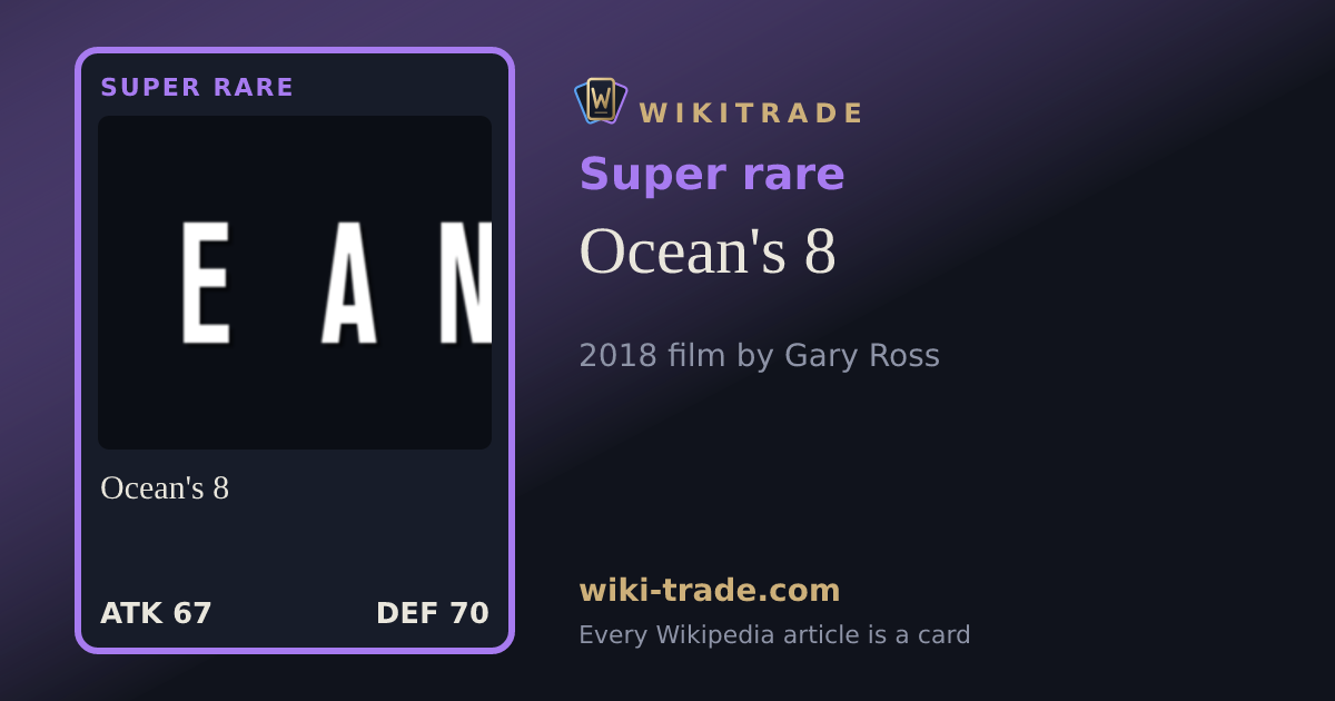 Ocean's 8 — Super rare card