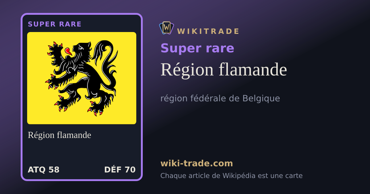 Région flamande — carte Super rare