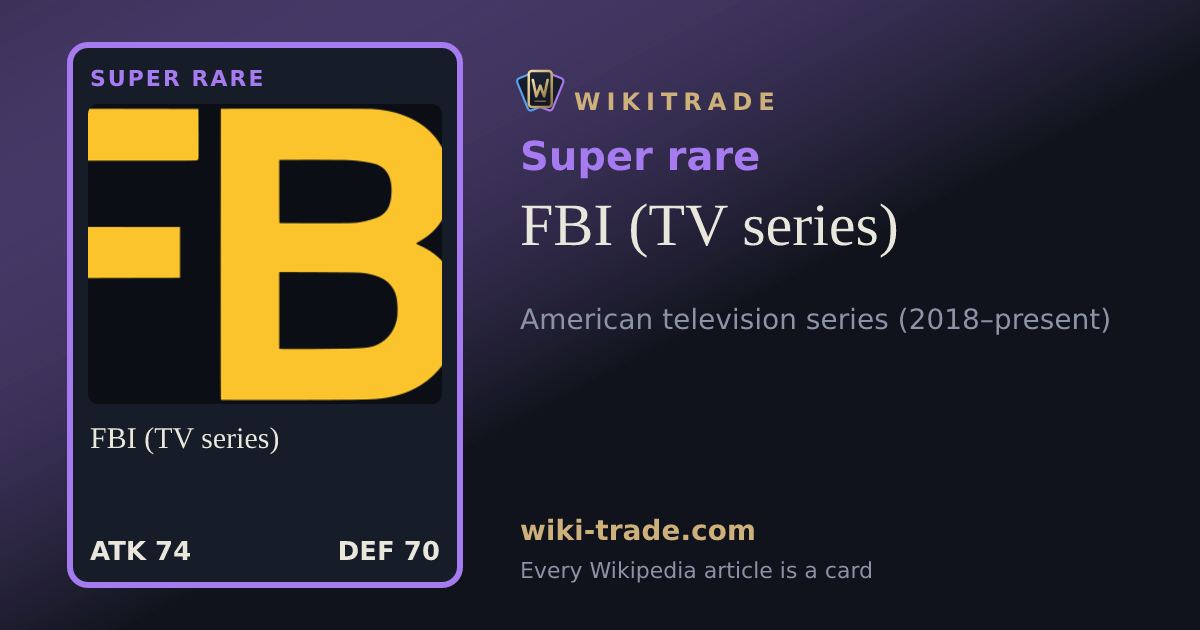FBI (TV series) — Super rare card