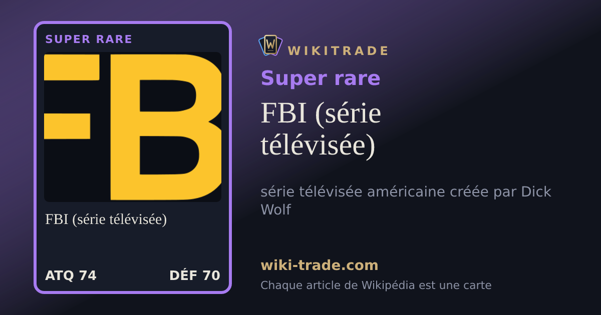 FBI (série télévisée) — carte Super rare