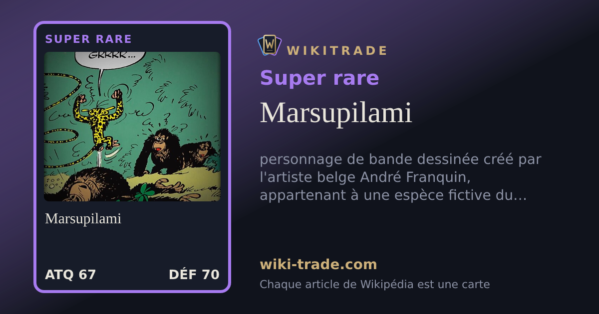 Marsupilami — carte Super rare