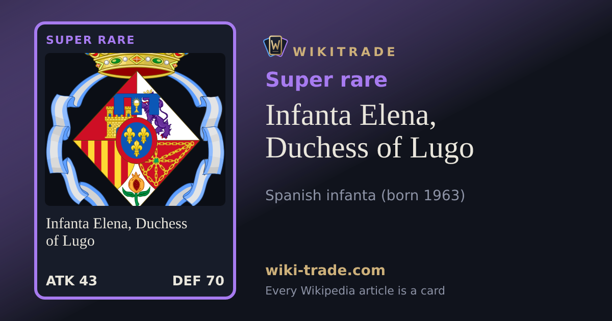 Infanta Elena, Duchess of Lugo — Super rare card