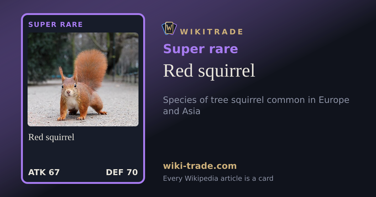 Red squirrel — Super rare card