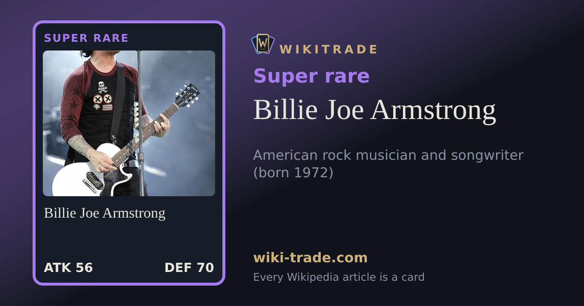 Billie Joe Armstrong — Super rare card