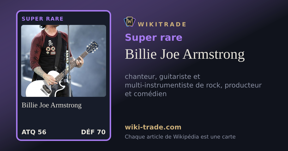 Billie Joe Armstrong — carte Super rare