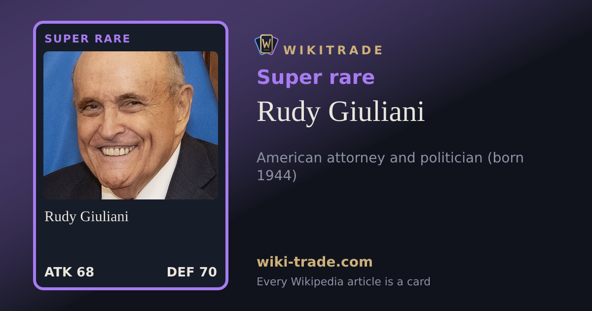 Rudy Giuliani — Super rare card