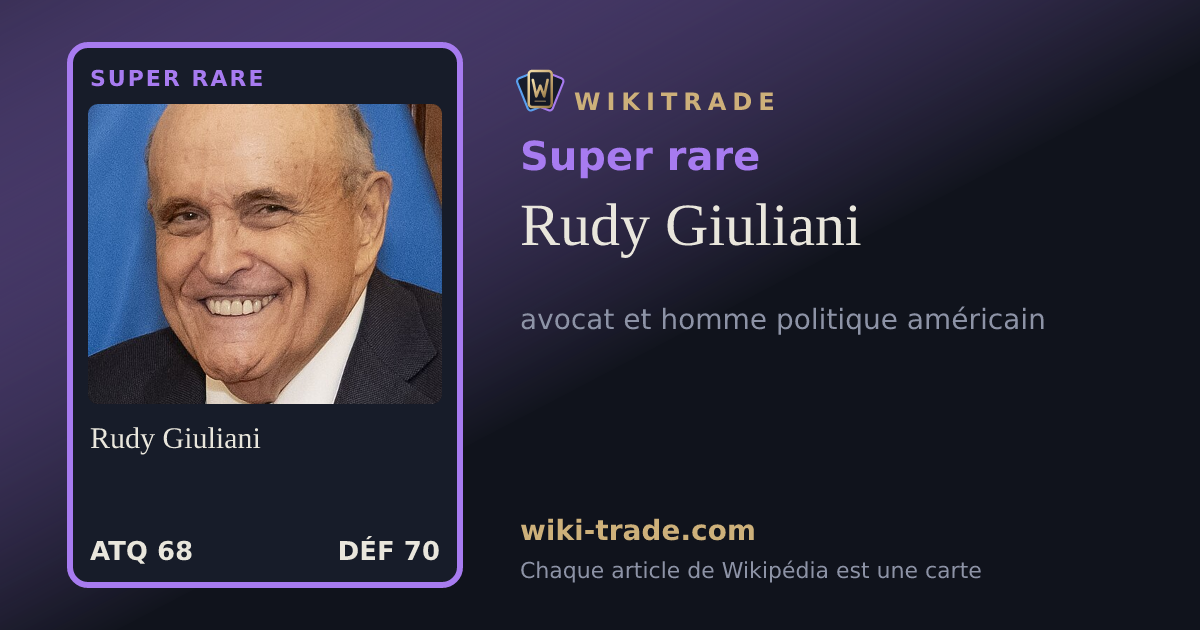 Rudy Giuliani — carte Super rare