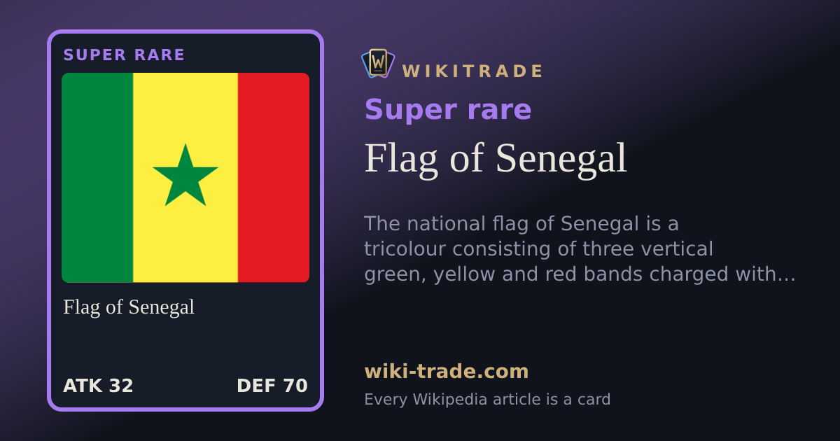 Flag of Senegal — Super rare card