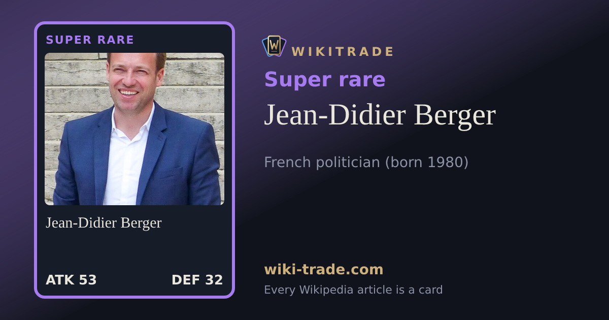 Jean-Didier Berger — Super rare card