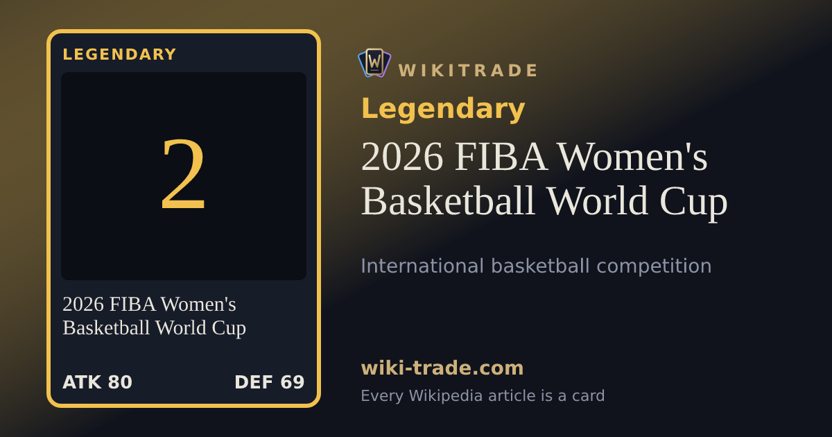2026 FIBA Women's Basketball World Cup — Legendary card