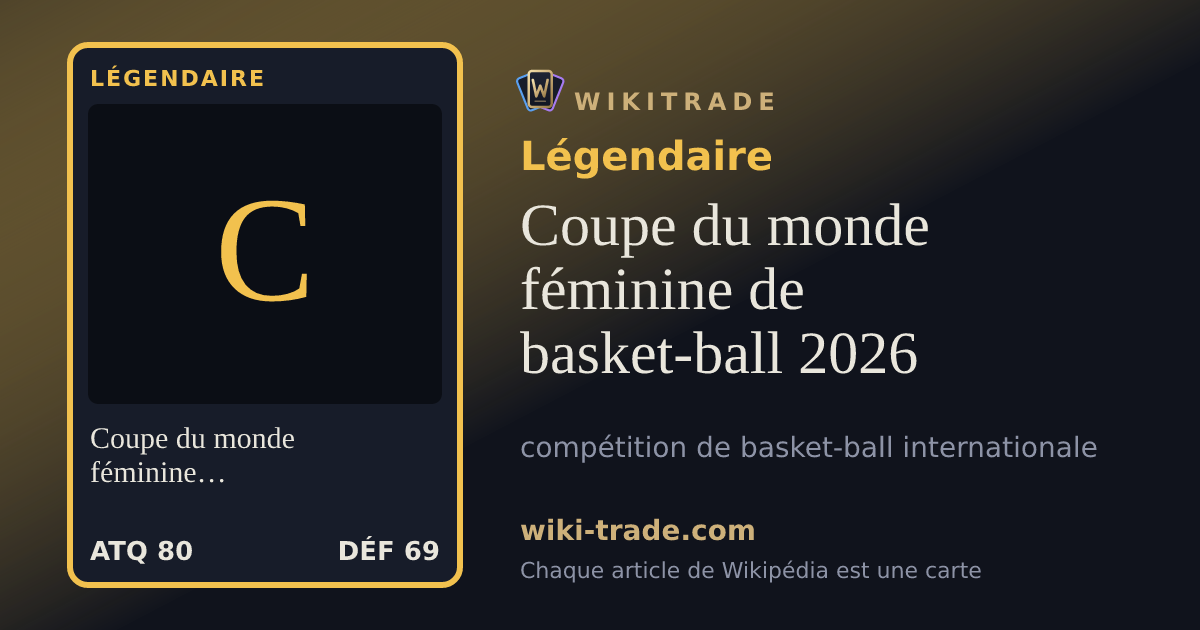 Coupe du monde féminine de basket-ball 2026 — carte Légendaire