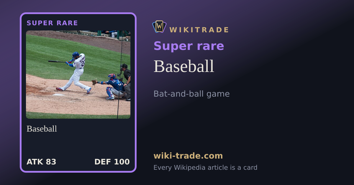 Baseball — Super rare card
