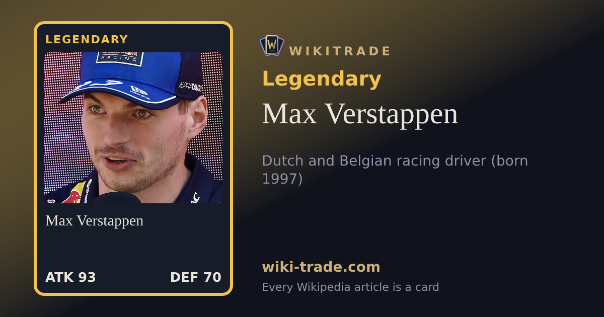 Max Verstappen — Legendary card
