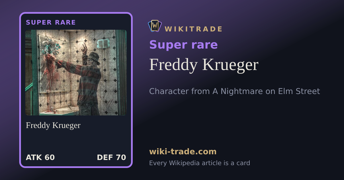 Freddy Krueger — Super rare card