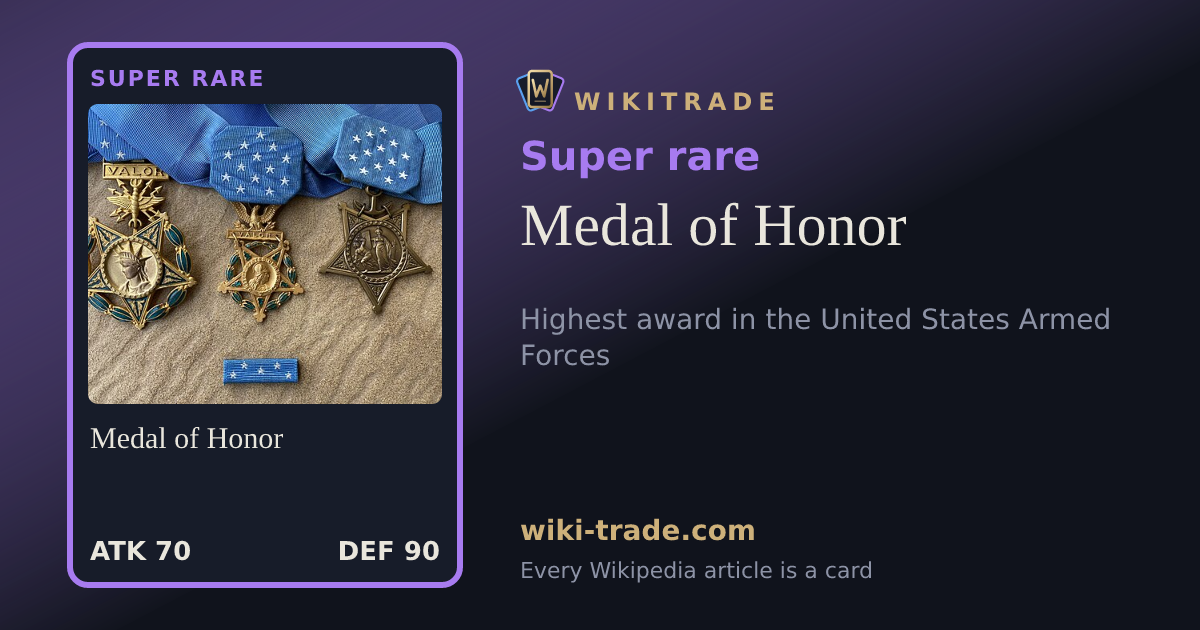 Medal of Honor — Super rare card