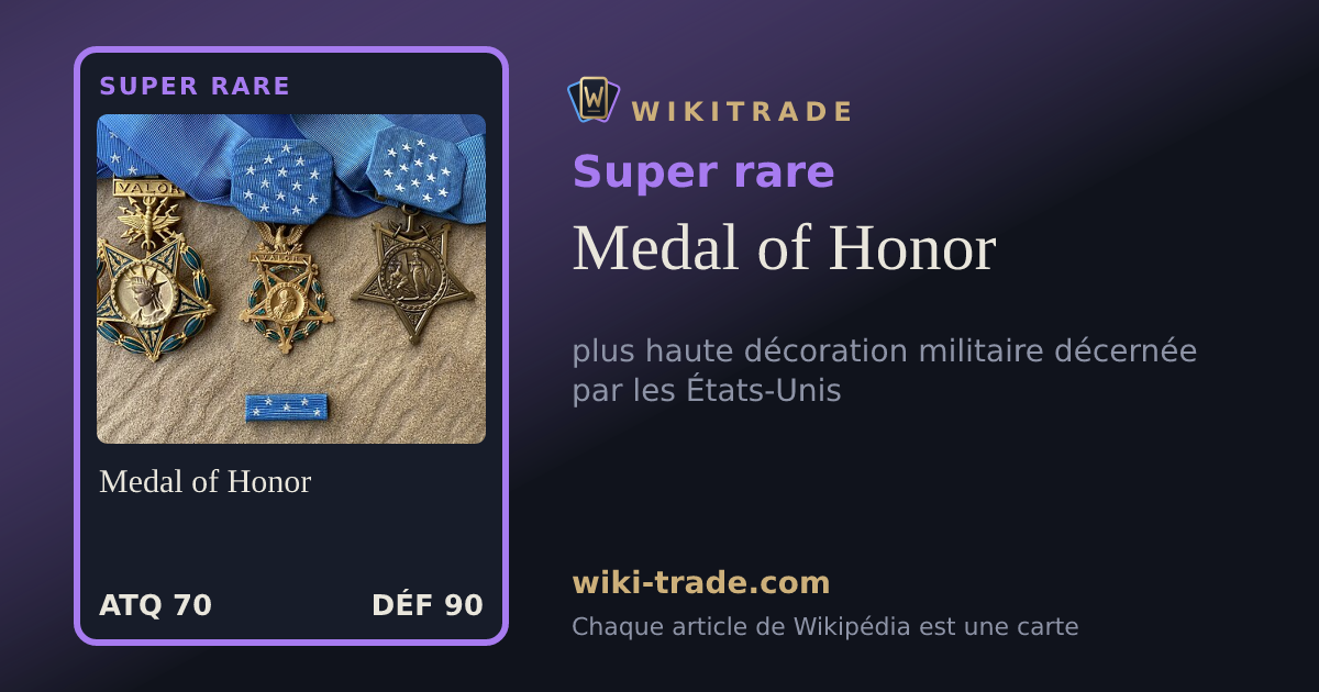 Medal of Honor — carte Super rare