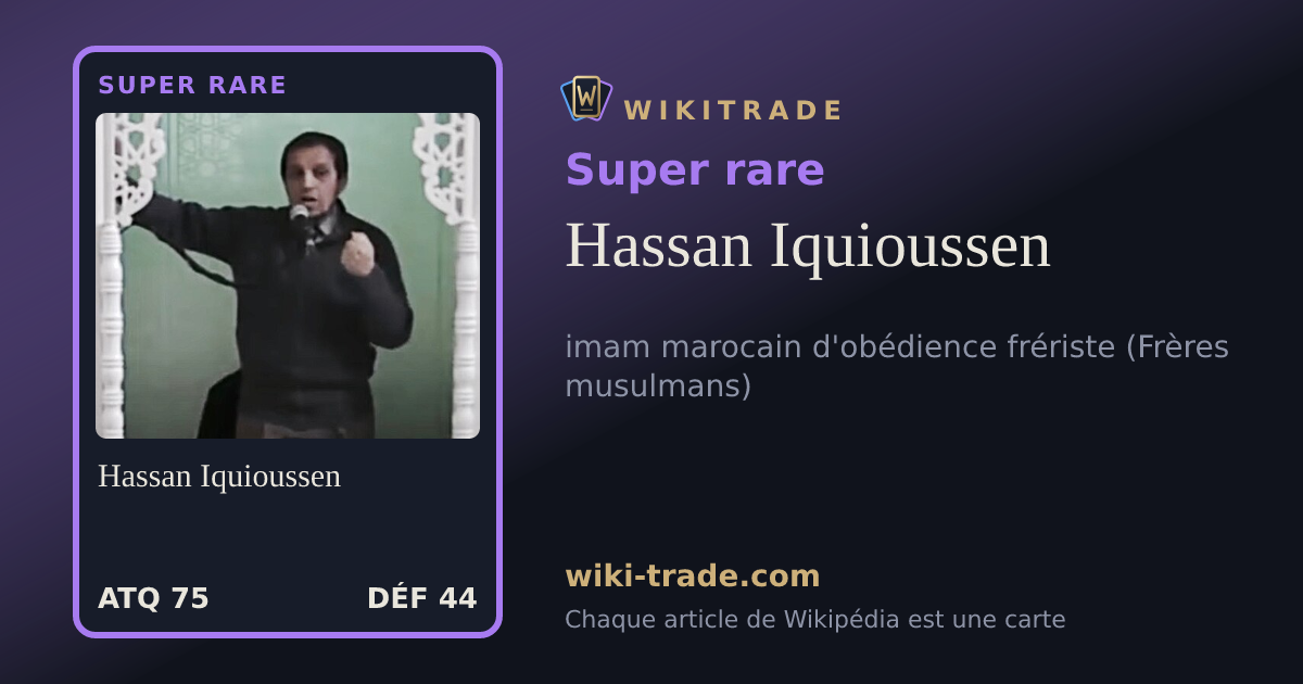 Hassan Iquioussen — carte Super rare