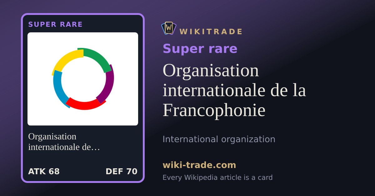 Organisation internationale de la Francophonie — Super rare card