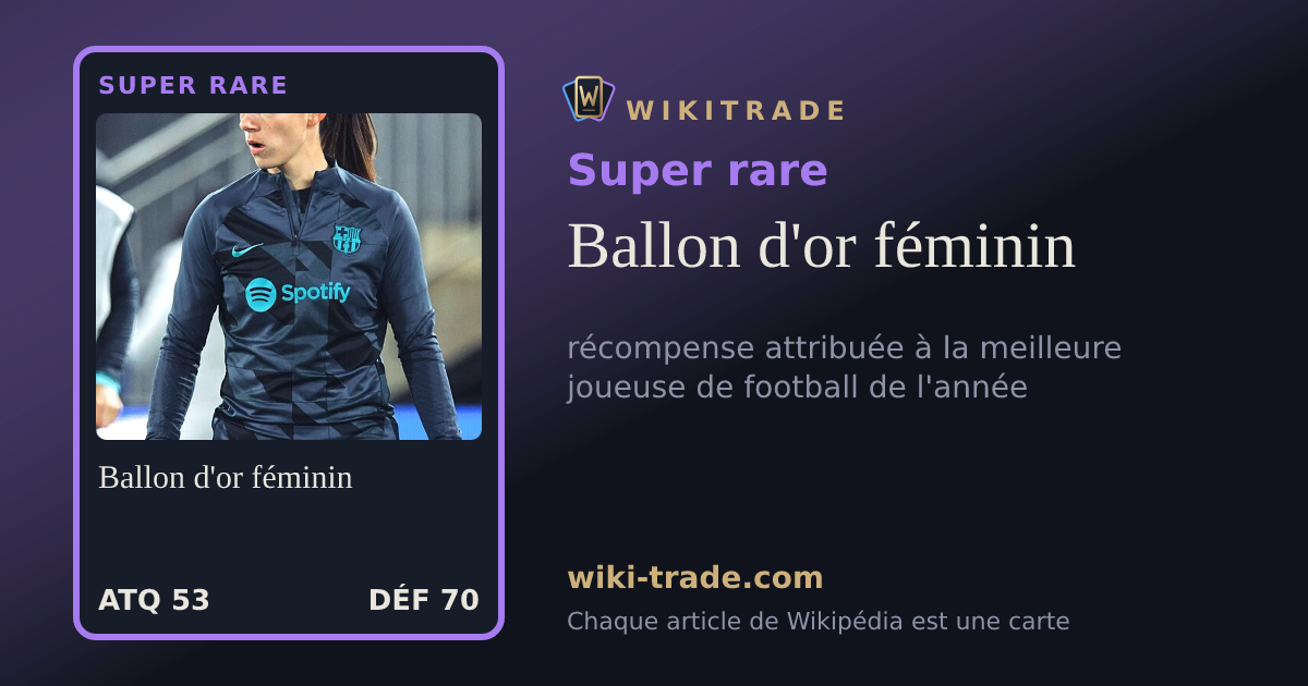 Ballon d'or féminin — carte Super rare