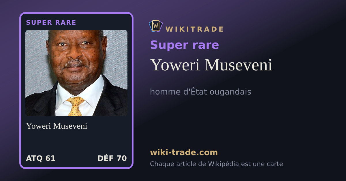 Yoweri Museveni — carte Super rare