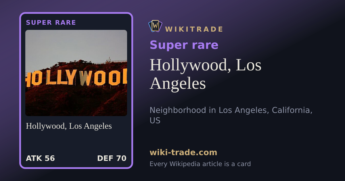 Hollywood, Los Angeles — Super rare card