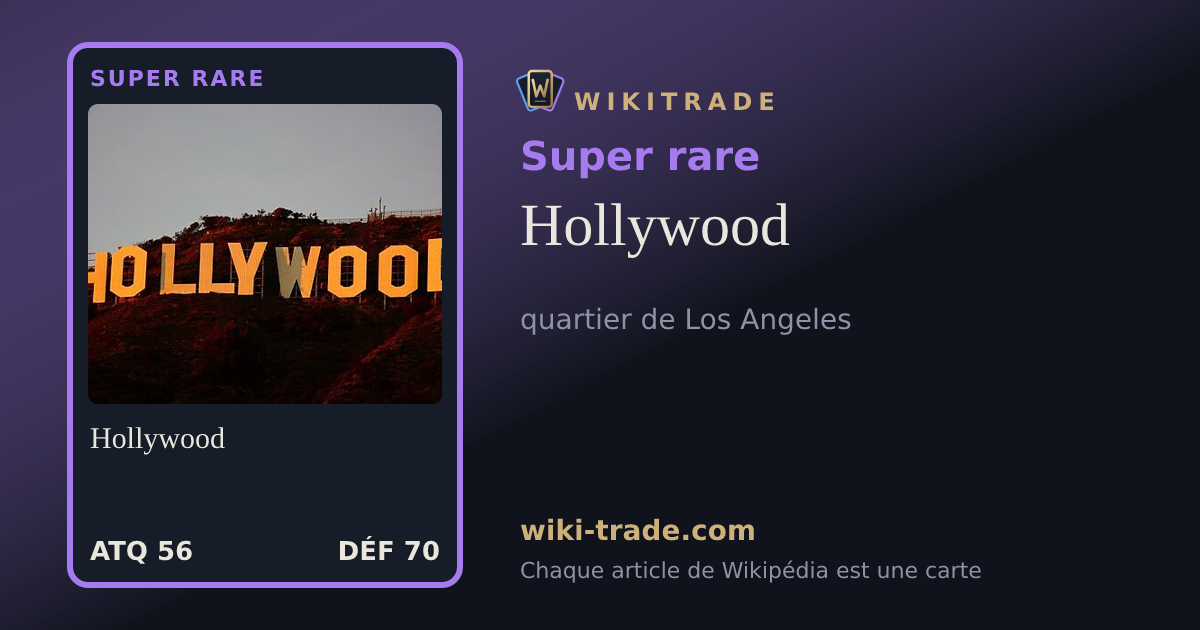 Hollywood — carte Super rare