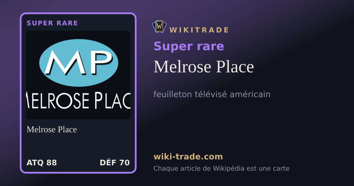 Melrose Place — carte Super rare