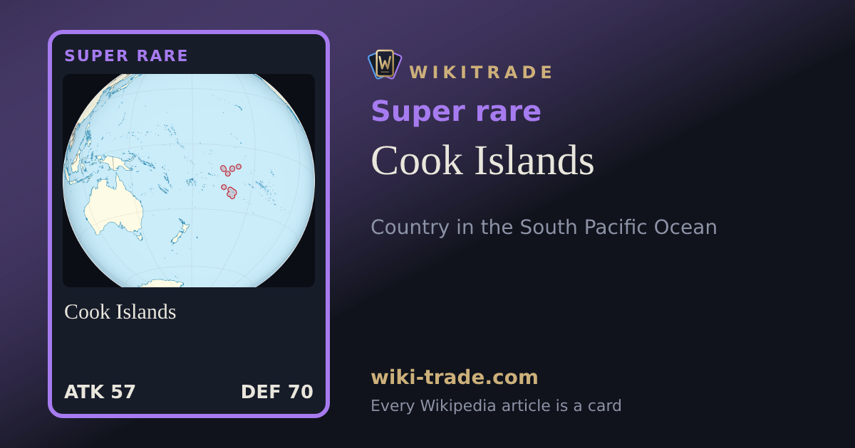 Cook Islands — Super rare card