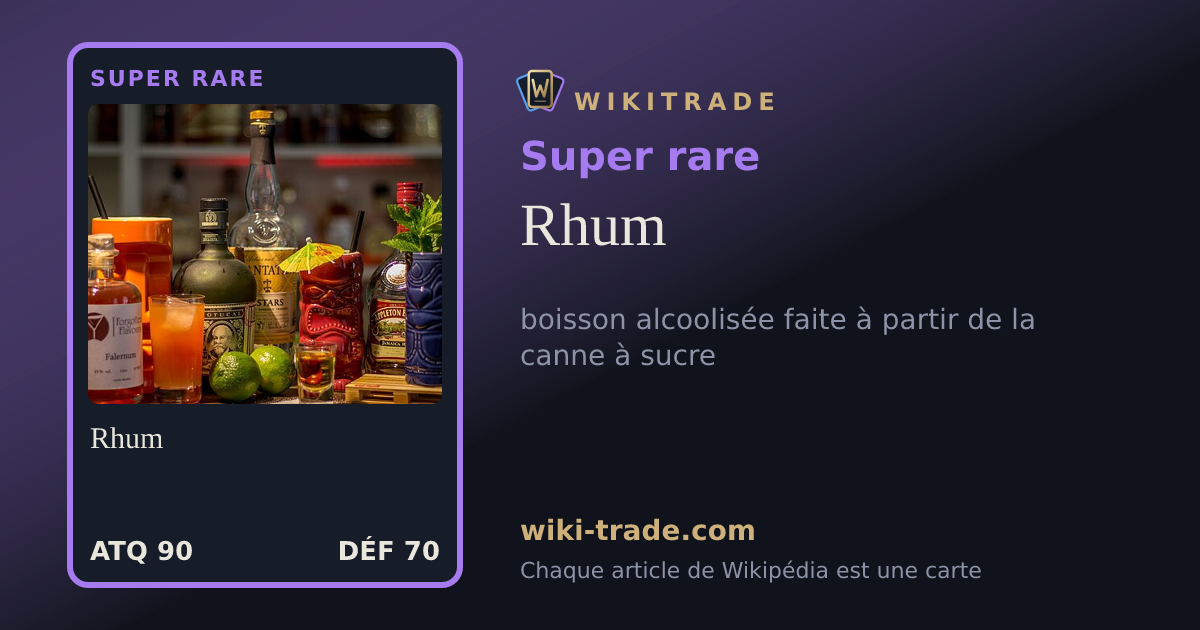 Rhum — carte Super rare