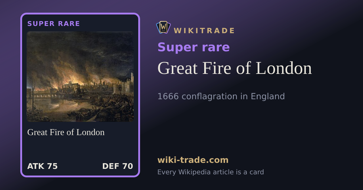 Great Fire of London — Super rare card