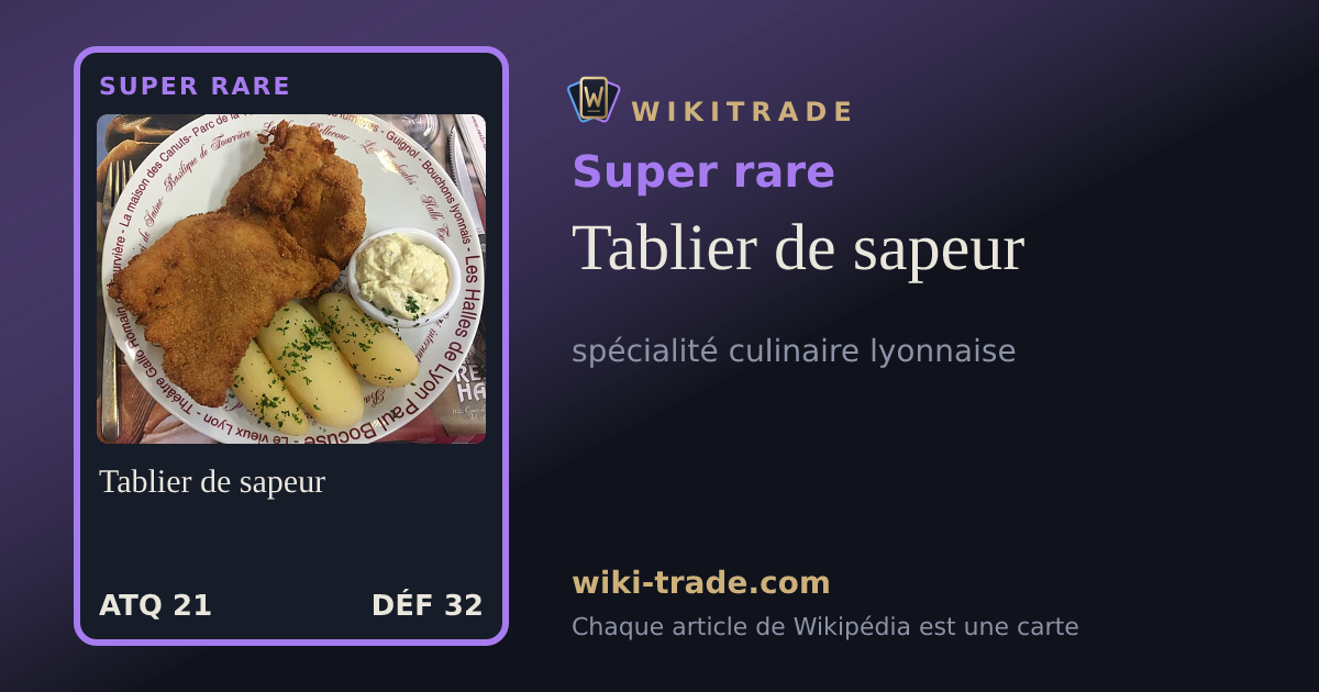Tablier de sapeur — carte Super rare