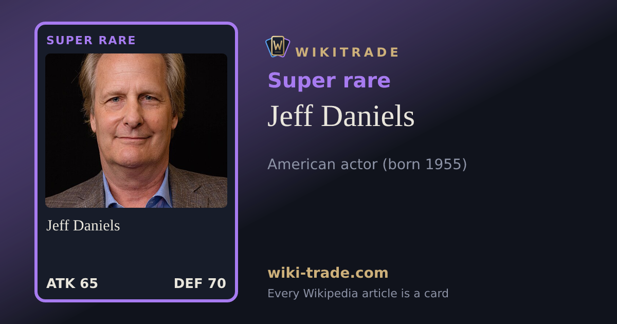 Jeff Daniels — Super rare card