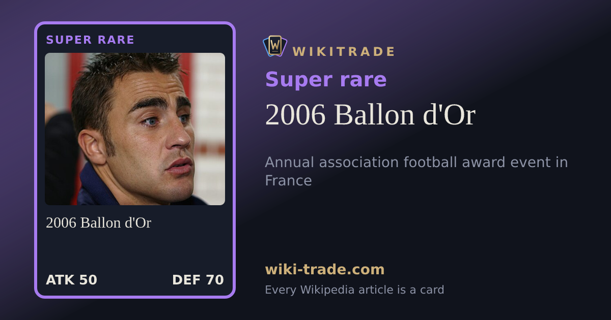 2006 Ballon d'Or — Super rare card