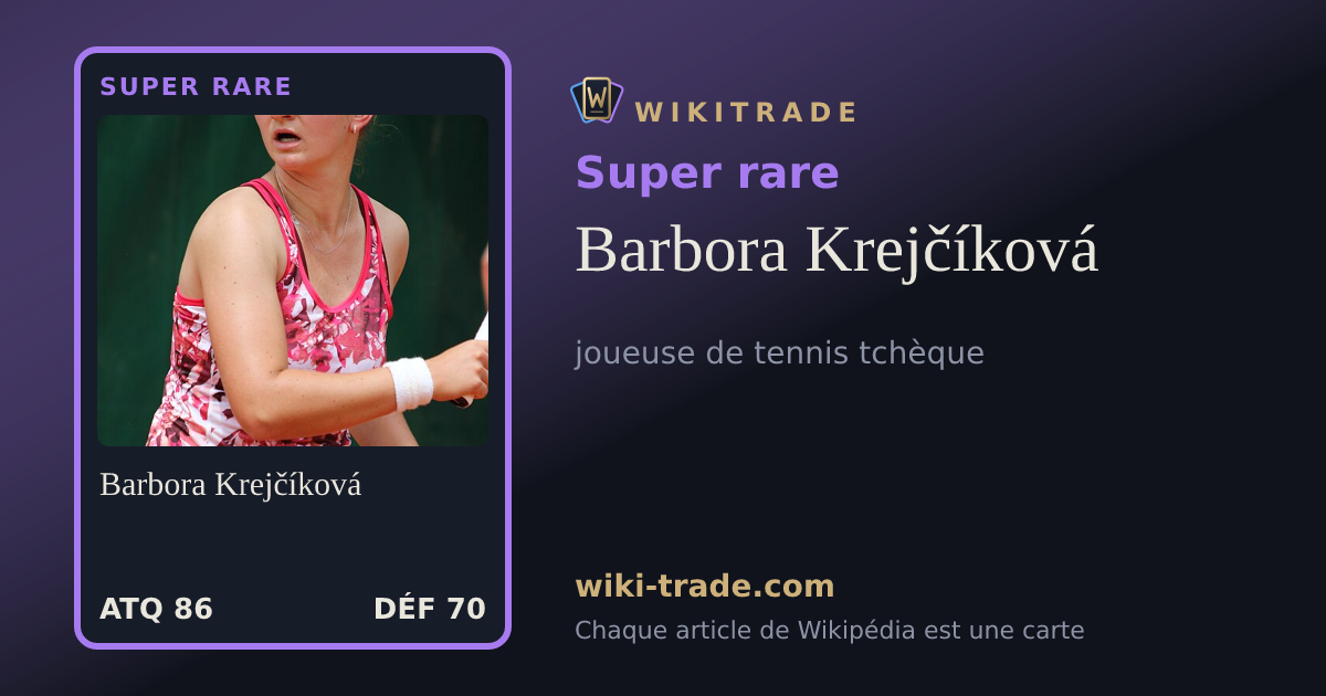Barbora Krejčíková — carte Super rare