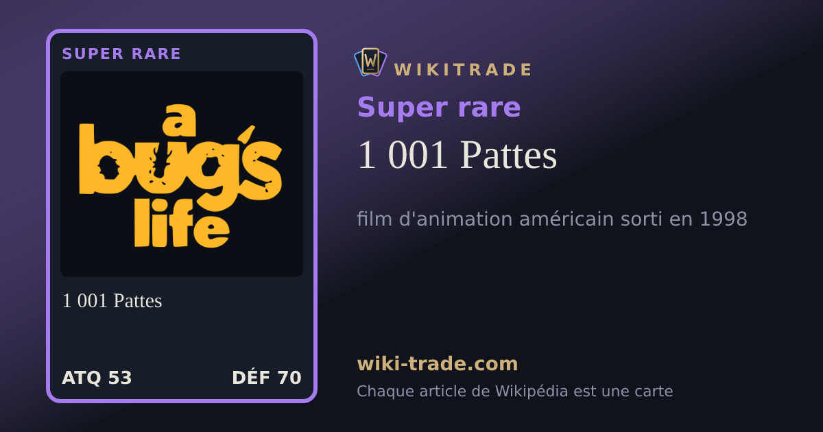 1 001 Pattes — carte Super rare