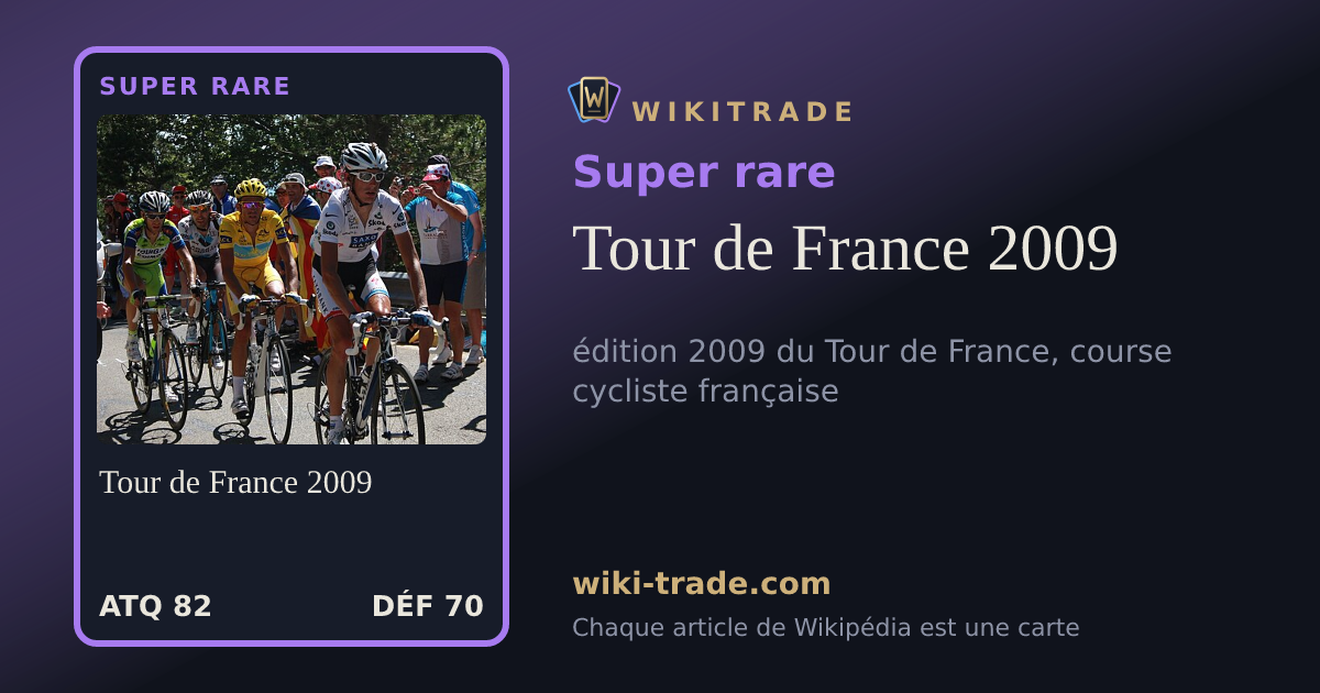 Tour de France 2009 — carte Super rare