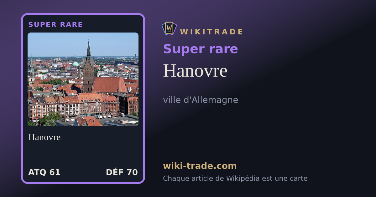 Hanovre — carte Super rare