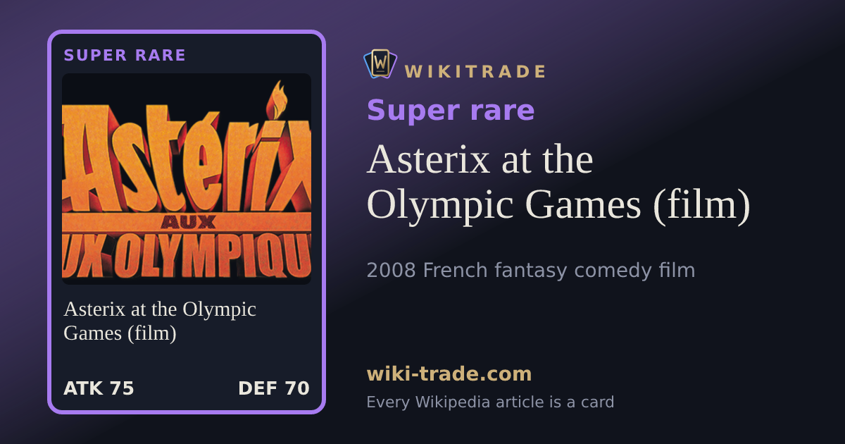Asterix at the Olympic Games (film) — Super rare card