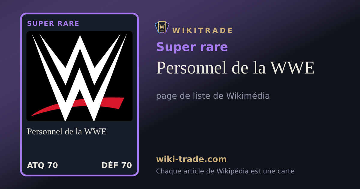 Personnel de la WWE — carte Super rare