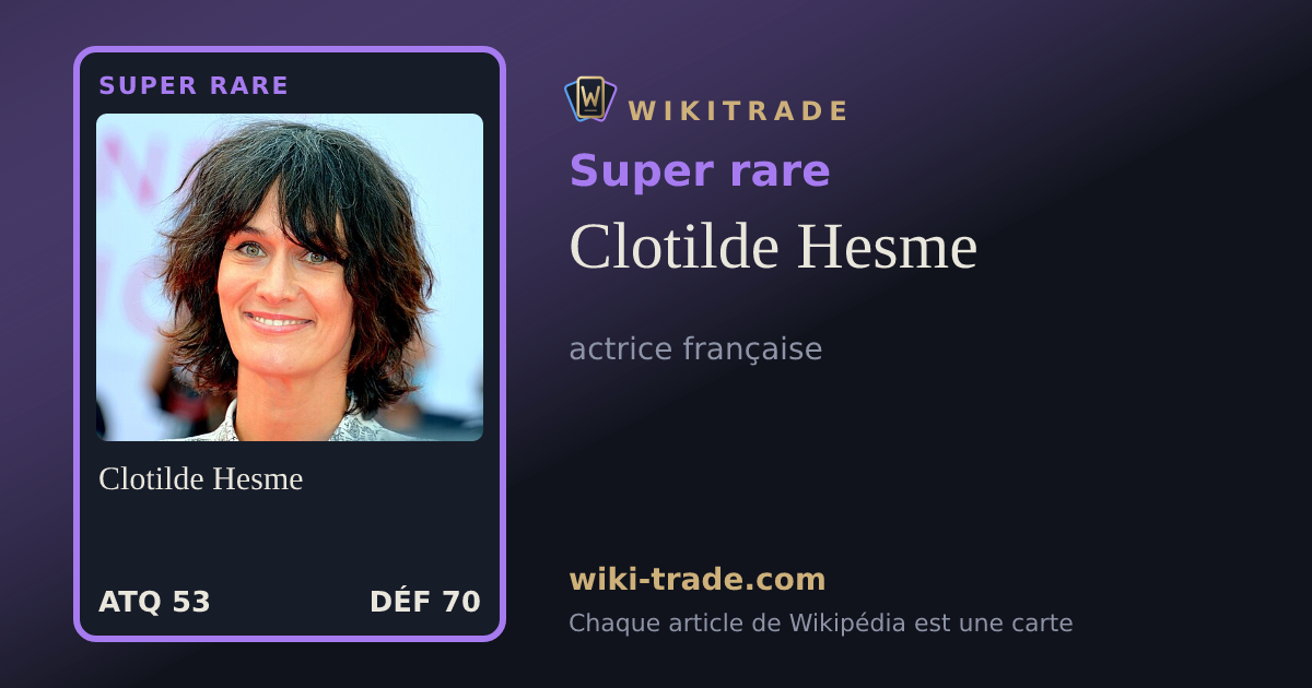 Clotilde Hesme — carte Super rare
