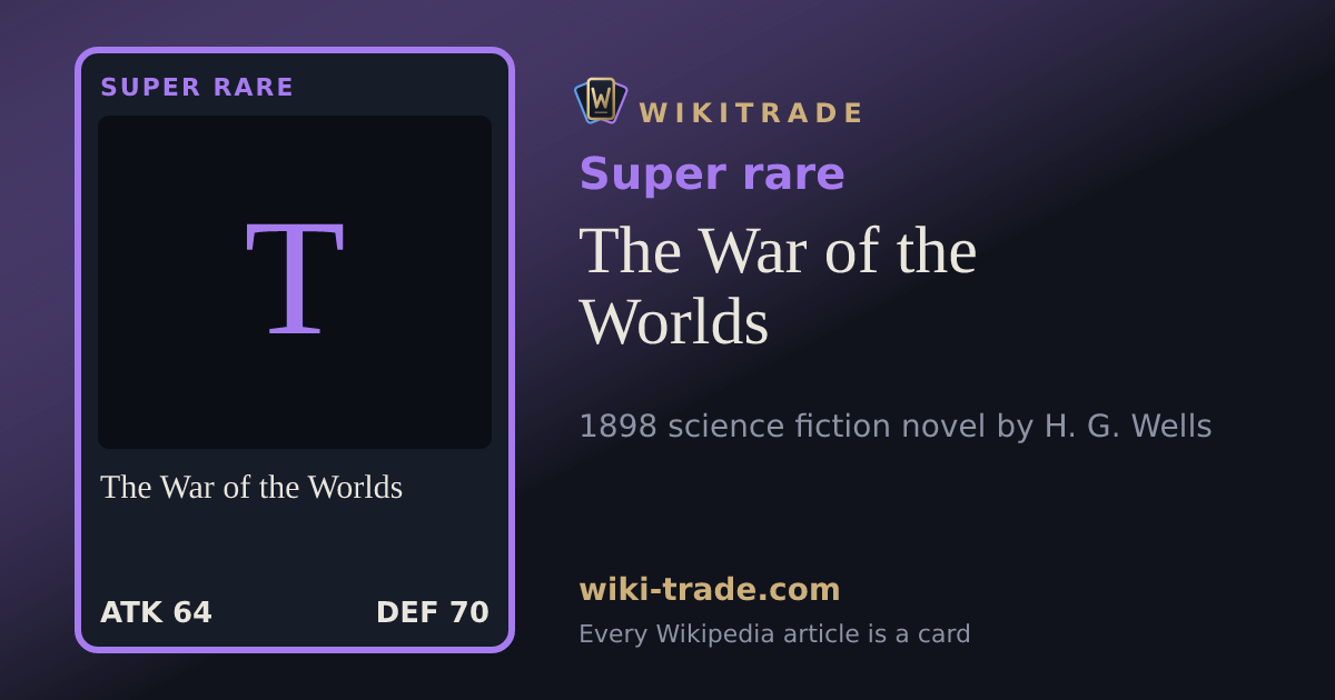 The War of the Worlds — Super rare card