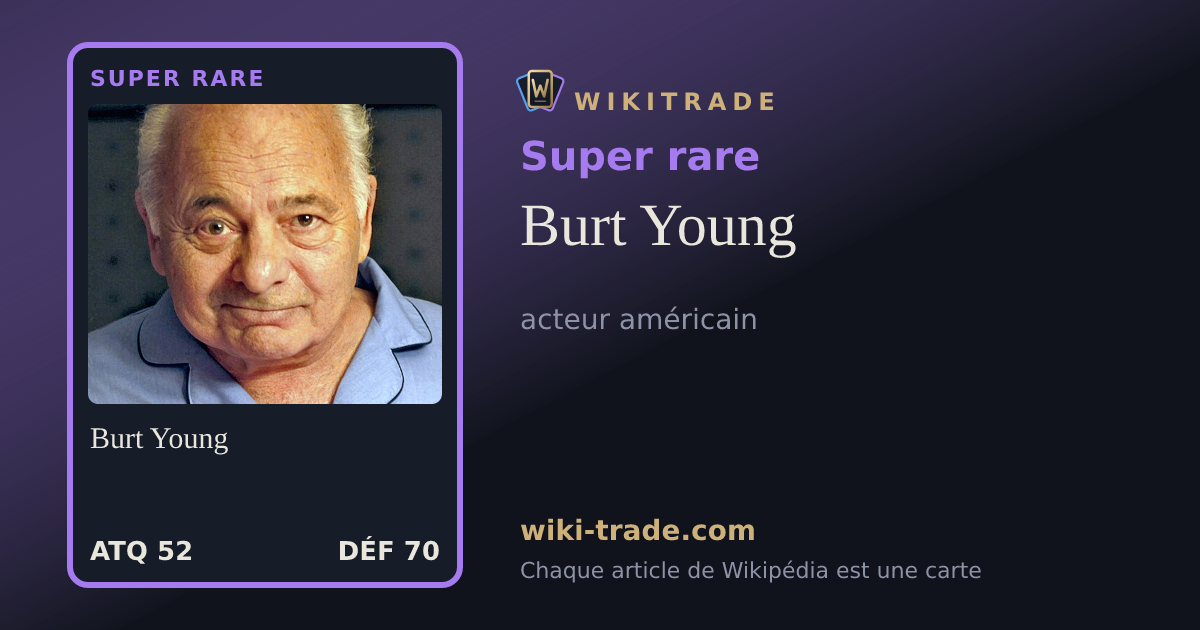 Burt Young — carte Super rare