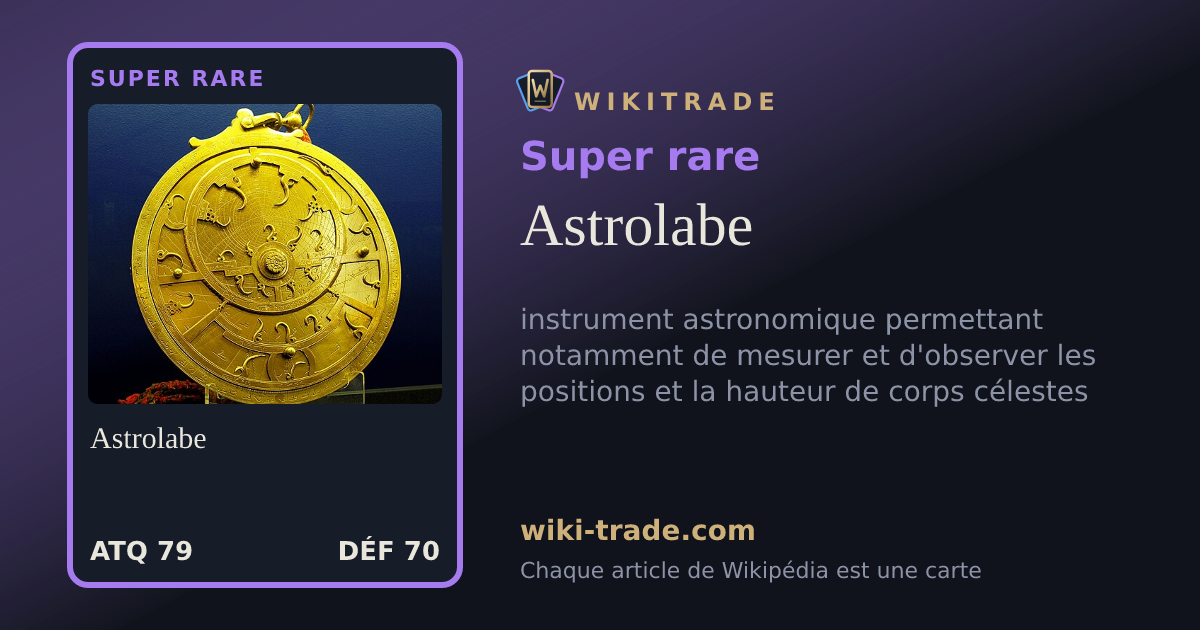 Astrolabe — carte Super rare