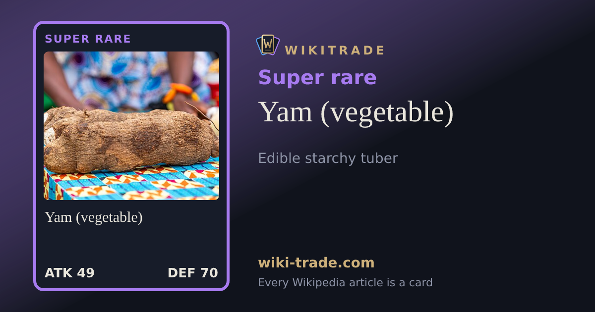 Yam (vegetable) — Super rare card
