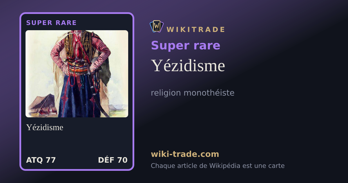 Yézidisme — carte Super rare