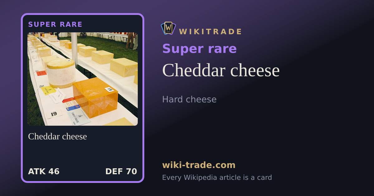 Cheddar cheese — Super rare card