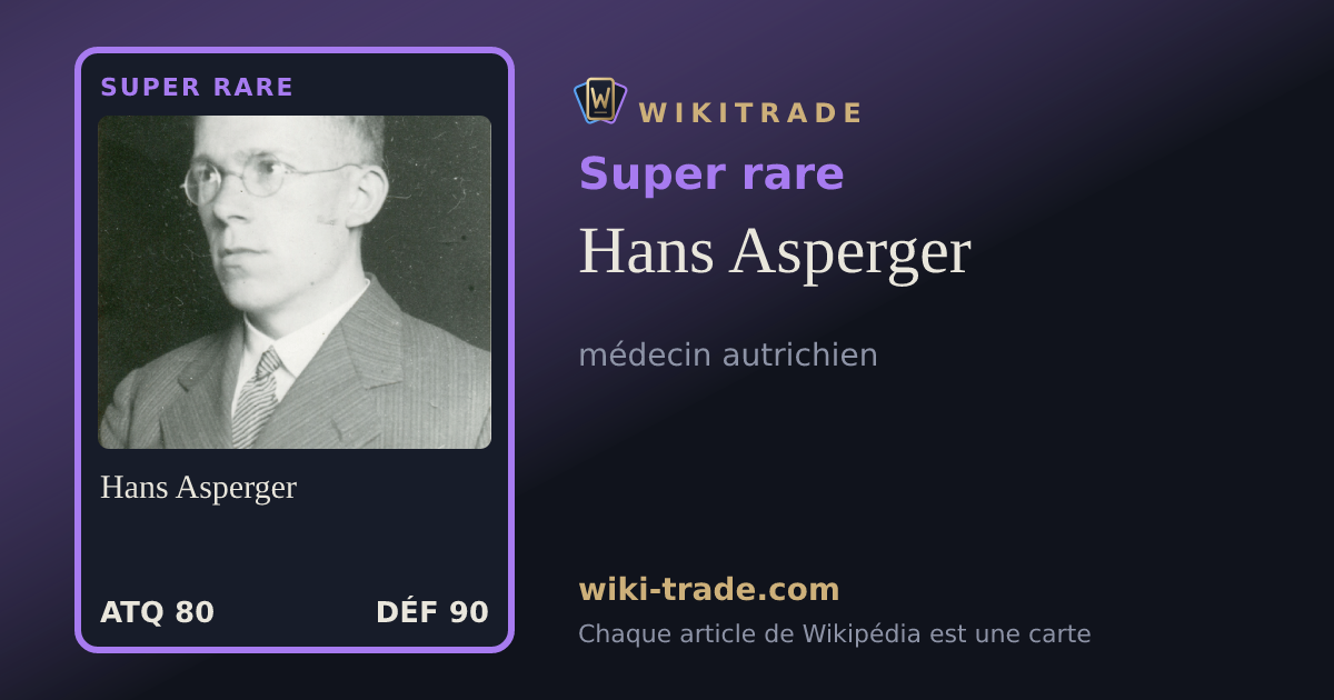 Hans Asperger — carte Super rare
