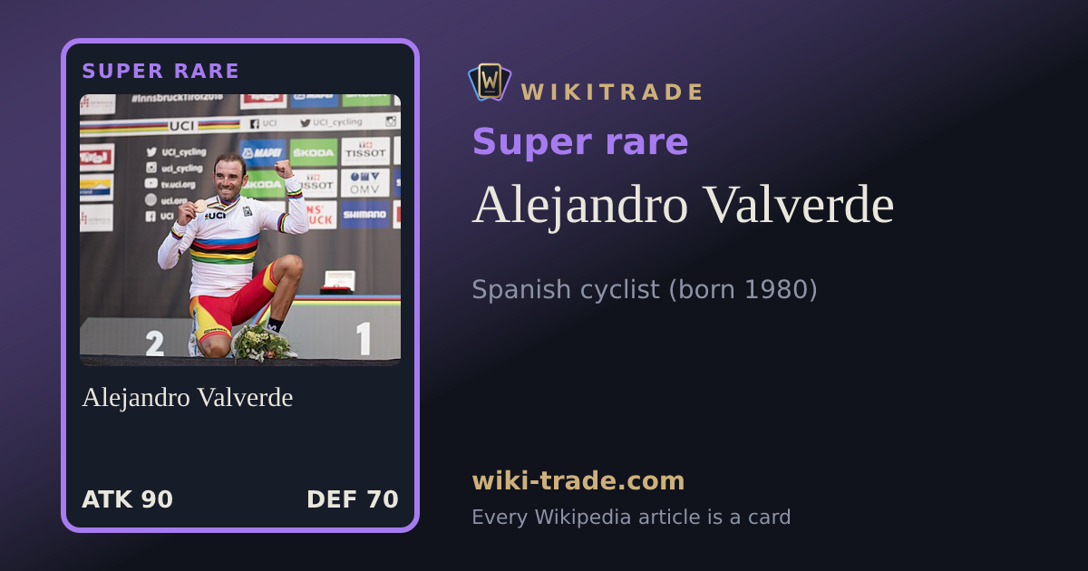 Alejandro Valverde — Super rare card