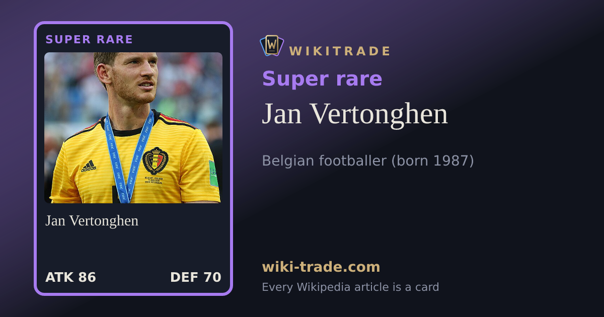 Jan Vertonghen — Super rare card