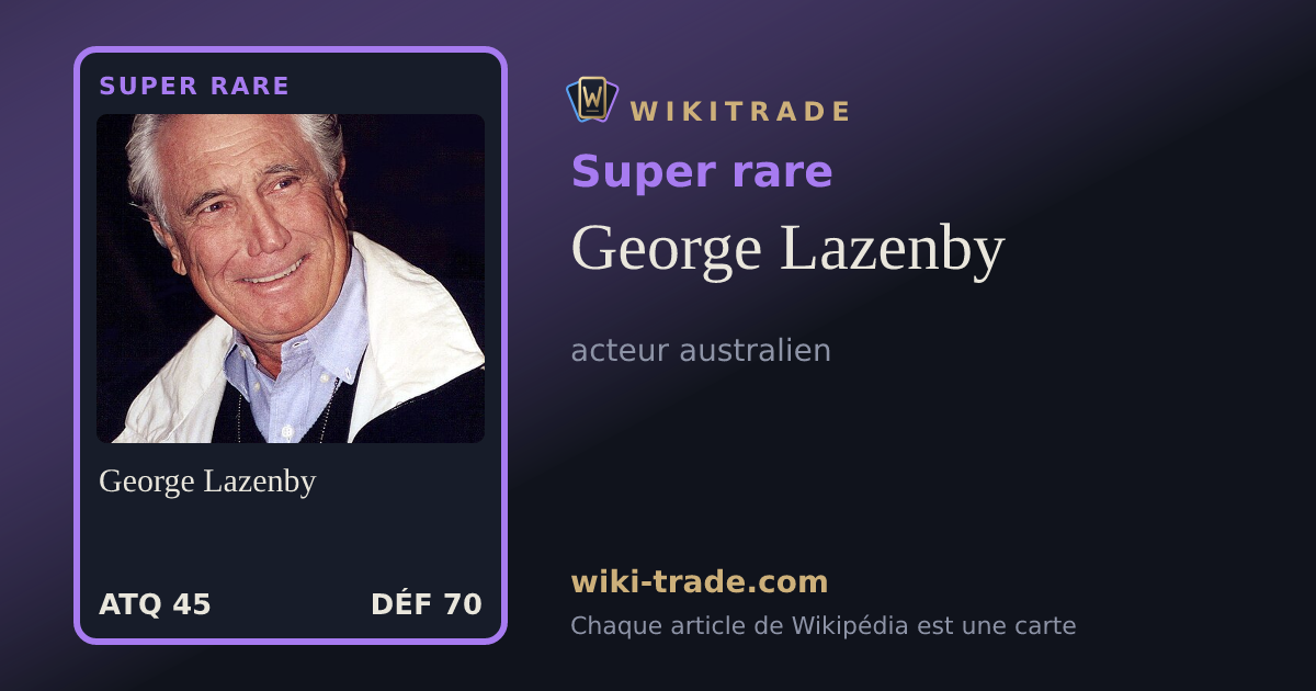 George Lazenby — carte Super rare